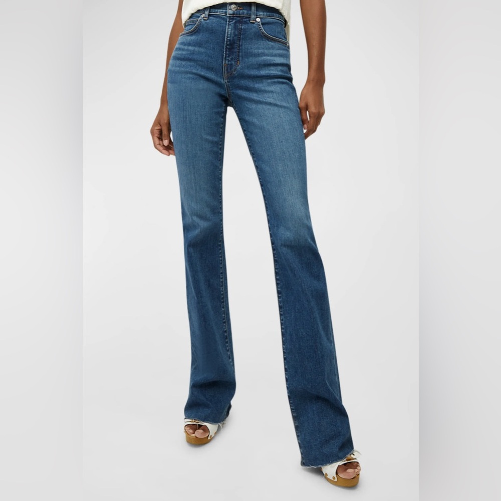 Veronica Beard Cameron Raw Hem Bootcut Jean